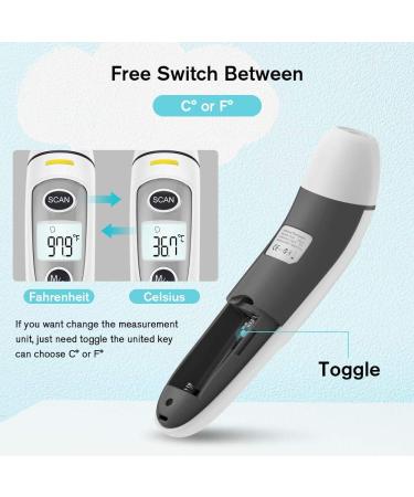 Touchless Digital Infrared Thermometer for Adults and Kids - LCD Screen, Memory Recall, Fever Alarm - White - Buy Online on SooperMarket.com