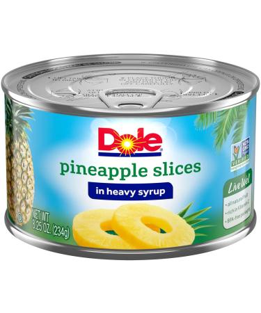 Dole Canned Pineapple Slices in Heavy Syrup, 8.25 Oz Can
