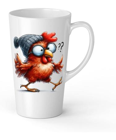 White Ceramic Kids Chicken Mug - Large 483 ml Perfect for Hot Chocolate or Milk Fun and Easy to Use - Buy Online on SooperMarket.com