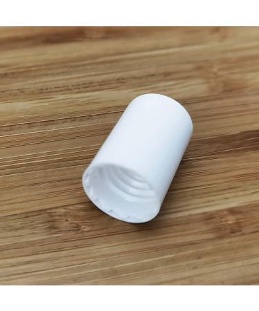50 Pack 5ml Clear Roller Bottles with White Lids for Essential Oils & Travel - Glass Oil Rollers - Buy Online on SooperMarket.com