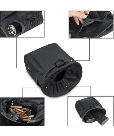 LIVANS Tactical Molle Dump Pouch - Magazine Recovery & Ammo Bag for Airsoft & Hunting - Black - Buy Online on SooperMarket.com