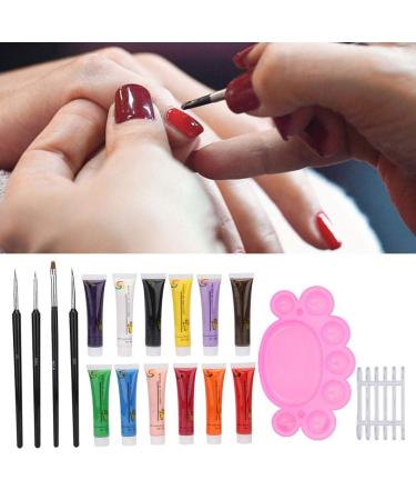 Nail Art Palette Kit - 4PCS Brush Pen for Easy Drawing | Exquisite Craftsmanship for Home and Beauty Salons - International Shipping Available - Buy Online on SooperMarket.com