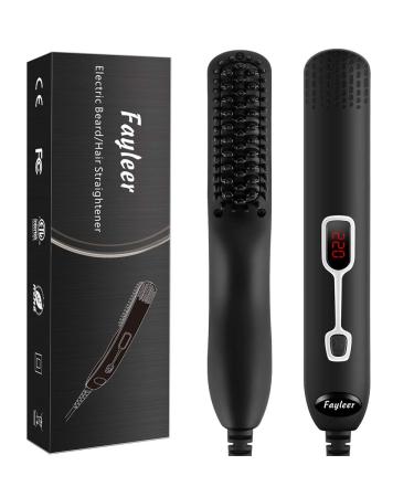 Beard glades for men Fayler Bart Gl tteisen Beard Straightener Bart Gl tter Bart Gladed brush Hair smoothing brush with 6 adjustable temperatures 120-220 C LCD display C301
