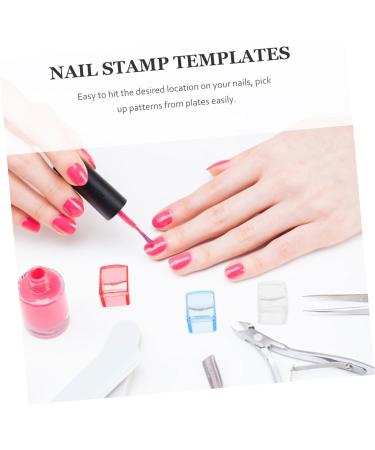 minkissy 15 Sets Nail Print Pegboard Kit Nail Stamper French Tip Nail Kits Nails Kits Clear Stamper Nail Plate Jelly Gel Pad Silicone Stamper Nail Art Stamper Kids Gel Tool Plastic Manicure - Buy Online on SooperMarket.com