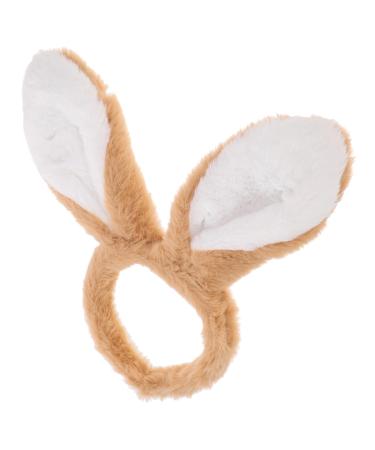 AOKWAWALIY Rabbit Ears Headband Rabbit Headbands for Women Bunny Ear Headband Bunny Ear Hair Decoration Cartoon Plush Headband Headbands Hair Bands Rabbit Ears Costume Bunny Ears Adult 25.00X23.00X2.30CM Khaki