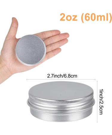 Sopito Aluminum Tins - 24 Pack 60ml Empty Round Tins for Lip Balm Cosmetics Mini Candles & Crafts - Buy Online on SooperMarket.com