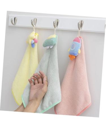 Beavorty 3pcs Infant Terry Cloth Wash Cloths - Absorbent Baby Towels for Bath and Face - Cartoon Hanging Washcloth Set - Buy Online on SooperMarket.com
