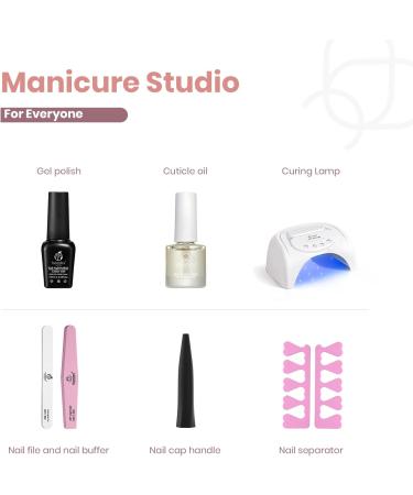 Beetles Gel Nail Polish Starter Kit - 6 Colors Gray Nude Pink Set with 48W Nail Lamp - Base Top Coat Included - Christmas Nail Art DIY Manicure - Buy Online on SooperMarket.com