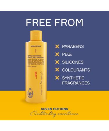 Seven Potation Bartshampoo for Men | Gentle Vegan Beard Cleanser - No Itching 250ml | Woodland Harmony - Buy Online on SooperMarket.com