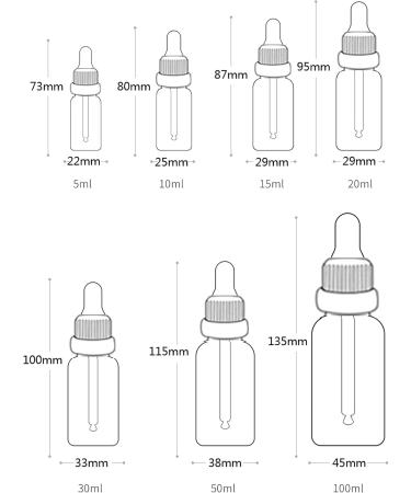 Zeoabsy 6 Pack 10ml Frosted Brown Glass Pipette Bottles - Ideal for Essential Oils & Aromatherapy - Clear Drip Bottle with White Lock Ring - Buy Online on SooperMarket.com