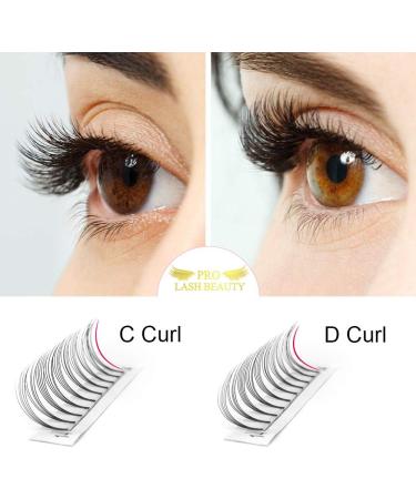 5D-D-0.10-13mm Short Stem Pre Made Fan Eyelash Extensions - Russian Volume Lashes 0.07 0.10 - 13mm Length - Buy Online on SooperMarket.com