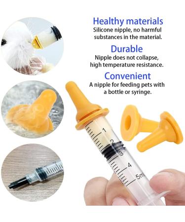 Puppy Syringe Feeder Puppy Nursing Bottle Pet Syringe Feeding Kit Original Nipple with Syringe Feeding Nursing Bottle for Small Pet Puppy Kitten(24 Pack) - Buy Online on SooperMarket.com