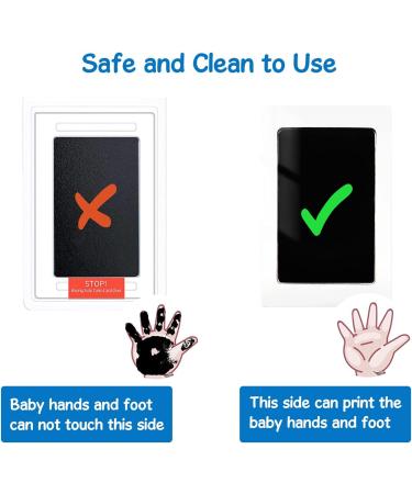 AOBETAK Baby Handprint and Footprint Kit - Inkless Clean Touch Imprint Kit for Newborns & Pets - Safe, Mess-Free Keepsake for 0-6 Months - Black - Buy Online on SooperMarket.com