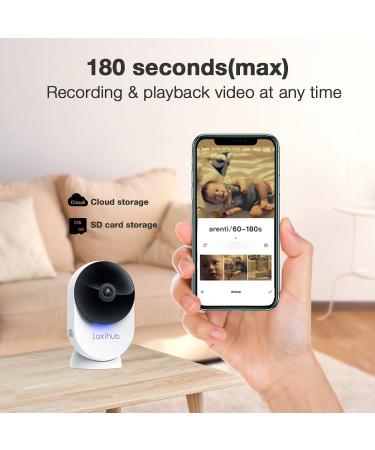Pet Camera 5GHz WiFi Security Camera Laxihub 1080P Indoor Home Baby Monitor with App, Human Motion Detection, Night Vision, 2-Way Audio - Beige - Buy Online on SooperMarket.com