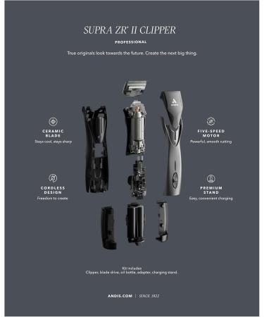 Andis Supra ZR II Cordless Detachable Blade Clipper - Buy Online on SooperMarket.com
