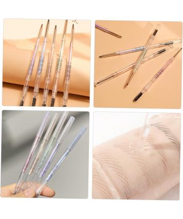 Baluue 5pcs Pencils with Eyebrow Pencil Hair Double Bun Eyebrow Pens Eyebrow Makeup Pencils Paste - Buy Online on SooperMarket.com