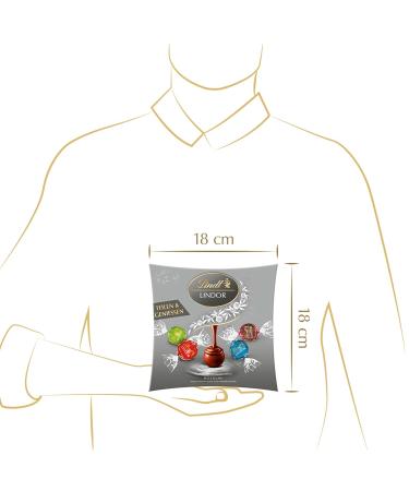 Lindt Chocolate Lindor Sharing Silver 250g | 20 Delicious Truffles in Milk Caramel & Salt Pistachio Double Chocolate | Perfect Chocolate Gift & Sharing Pralines Mix - Buy Online on SooperMarket.com