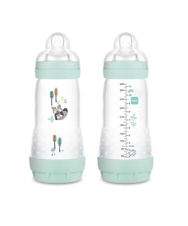 MAM Easy Start Anti Colic 11 oz Baby Bottle Easy Switch Between Breast and Bottle Reduces Air Bubbles and Colic 2 Pack 4+ Months Matte/Boy