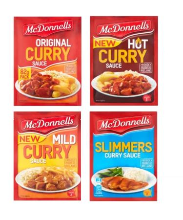 McDonnells Curry Sauce Multipack (Original Mild Hot Slimmer) - 12 Pack