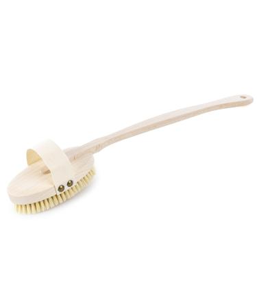 REMOS bath & back brush made of natural bristles with removable beechwood handle