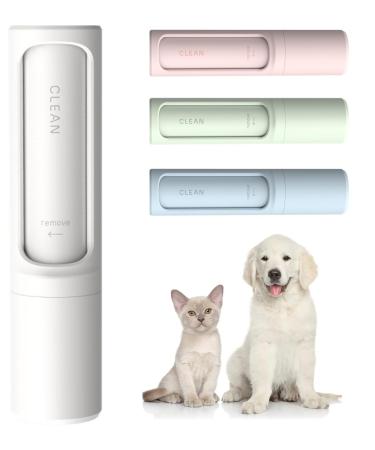 Lilo & Filou - lint lint roller clothing brush self -cleaning reusable travel size cat hair dog hair animal hair remover - pearl white