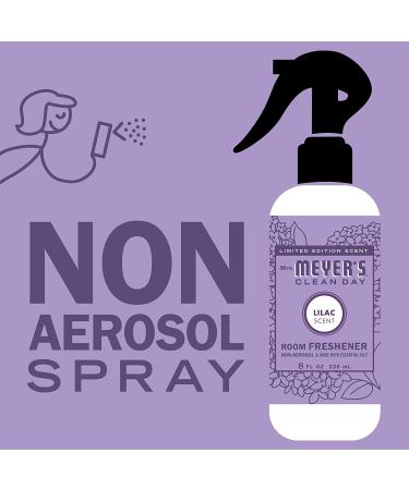 Mrs. Meyer's Clean Day Lilac Room Freshener Spray - Limited Edition, Non-Aerosol, 8 fl oz with Essential Oils - Buy Online on SooperMarket.com