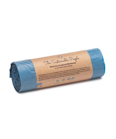 TSP Recycling Train strap - at least 90% from post -consumer waste (PE) - Blue Angel certified - safe & tearproof - for residual waste and the recycling collection (20 liters (15 pieces)) 20 l (15 pieces)
