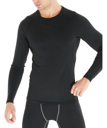 Men's Long Sleeve Compression Shirts 4 Pack - Athletic Base Layer for Cold Weather Workout - Black, Large - Buy Online on SooperMarket.com