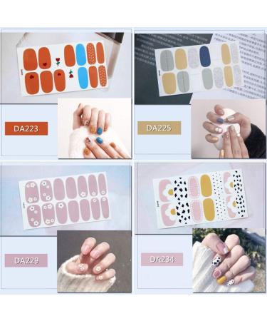 Glitter Purple Silver Floral Nail Stickers - 16 Sheets, Self-Adhesive Wraps for Women and Girls - Buy Online on SooperMarket.com