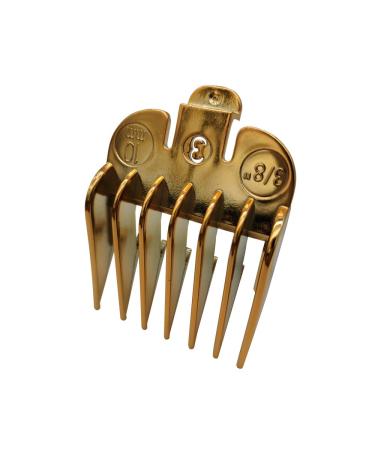 Gold Color Coded Professional Hair Clipper Guards Guides #3170-400 - 1/8 to 1 - Fits Most W Clippers - Buy Online on SooperMarket.com