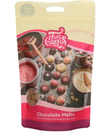 FunCakes Chocolate Melts Gold: Melting Chocolate to Make Sweet Bonbons Drips Glaze Cake Decorations Drizzles. Easy Melting in Microwave or Au Bain-Marie Halal. 250g. - Buy Online on SooperMarket.com