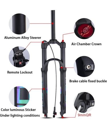 BOLANY Mountain Bike Air Suspension Fork 27.5 - 100mm Travel - Buy Online on SooperMarket.com