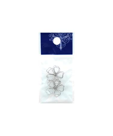Resinate Wire Flower Large Silver 2pc