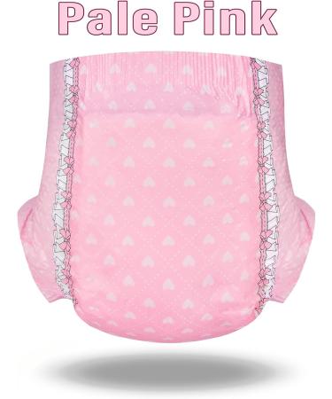Buy LittleForBig Adult Printed Diapers 10 Pack - Blushing Baby (Medium 28-38) Pink M - International Shipping Available - Buy Online on SooperMarket.com