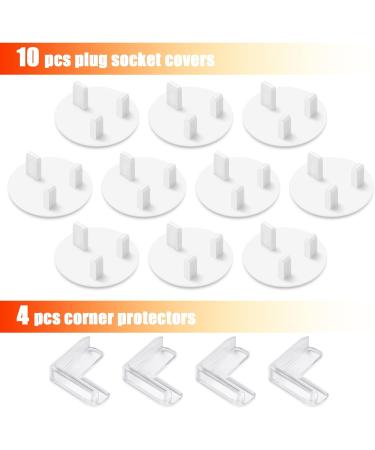 Child Safety Plug Socket Covers UK - 10 Socket + 4 Corner Protector Set - Buy Online on SooperMarket.com