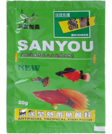 Tizuqe Small Fish Food Aquarium Feed Astaxanthin Carotene Contains for Household Nutrition Dishes Green - Buy Online on SooperMarket.com