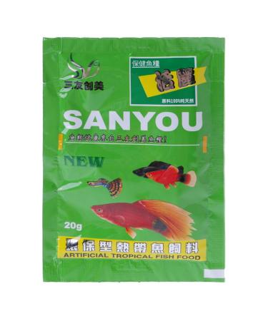 Tizuqe Small Fish Food Aquarium Feed Astaxanthin Carotene Contains for Household Nutrition Dishes Green