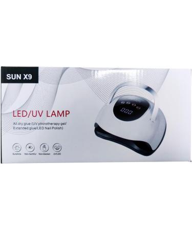 220W LED UV Nail Lamp for Gel Nails | Professional Faster Nail Dryer with 4 Timers | Touch Screen, Portable Handle | Cures Gel Nail Polish | White-Black - Buy Online on SooperMarket.com