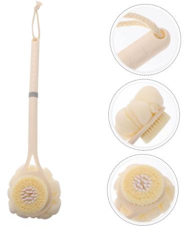 FRCOLOR Bath Brush Loofah Sponge | Exfoliating Shower Scrubber for Back | Bathroom Accessory 37.5x11x7.5 - Buy Online on SooperMarket.com