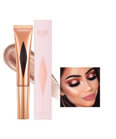 Tongyend Liquid Highlight Beauty Wand Blush Stick Cream Contour Stick and Highlighter with Cushion Applicator Long Lasting Face Blush Illuminator Makeup Stick Liquid Bronzer Super Silky(Highlight 04) Highlight 04 10 g (Pack of 1)