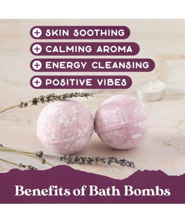 Purple Canyon Lavender Bath Bombs - Relaxing Natural Self Care Gift for Women - Buy Online on SooperMarket.com