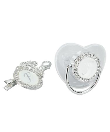 Ultra-Light BPA-Free Silicone Pacifier for Toddlers 6-18 Months | Seamless Design with Silver A-Z Letters & Lid - Buy Online on SooperMarket.com