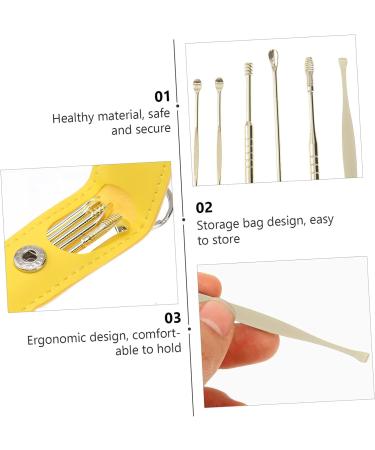 Healvian Ear Picking Tool Set - 3 Pieces | Stainless Steel Earring Cleaner & Earwax Remover Kit - Buy Online on SooperMarket.com