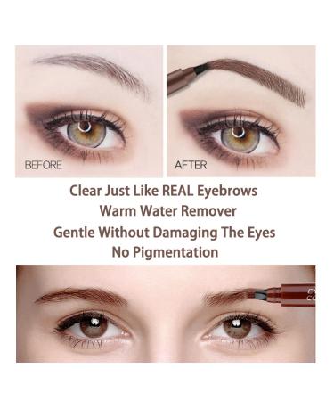 Upgrade Waterproof Microblading Eyebrow Pen - 24HR Long Lasting, Smudge-proof, Natural Look - Light Brown - Buy Online on SooperMarket.com