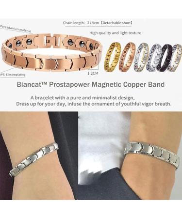Prostapower Magnetic Copper Band Fashion Bracelets Copper Bracelet Adjustable Length Copper Bracelet (4) - Buy Online on SooperMarket.com