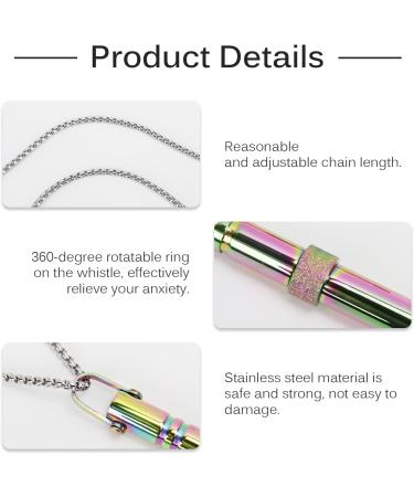 Anxiety Necklace Luwrevc Relief Anxiety Stress Breathing Calming Whistle Necklaces Meditation Mindful Spiritual Items for Men Women Reduce Stress Relaxation Quit Smoking Black Stainless Steel Necklace Multi - Buy Online on SooperMarket.com