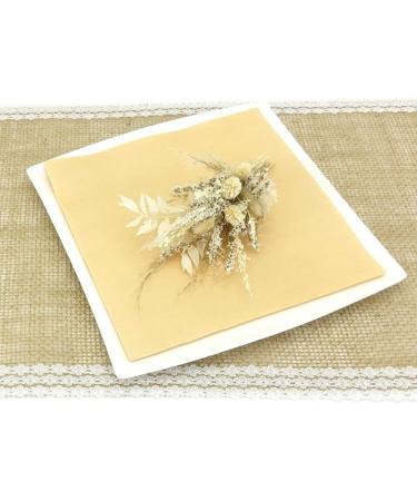 50 APARTina Straw Yellow Airlaid Napkins - Fabric-Like 40x40 cm | Premium Quality International Shipping - Buy Online on SooperMarket.com