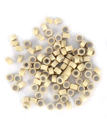 500PCs 5mm Hair Extension Beads - Silicone Lined Connecting Rings | No Glide | 5 Colors - Perfect for Real Hair Extensions (Blond) - Buy Online on SooperMarket.com
