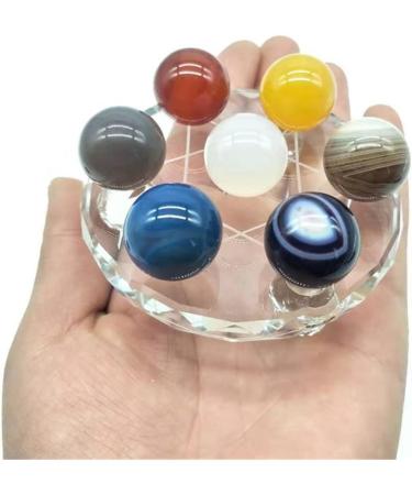 Natural Crystal Rough Ornament 15-25mm Natural Agate Crystal Ball Sphere Seven Star Array for Decorate 1 Set for Fengshuifor Fengshui Decoration Gift Decoration 1set - Buy Online on SooperMarket.com