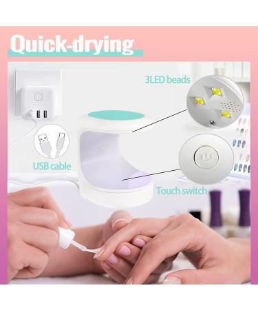 Buy Angnya Mini LED UV Nail Dryer Portable 16W USB Nail Lamp for Gel Nails Perfect for Manicure & Nail Art (Green) - Buy Online on SooperMarket.com